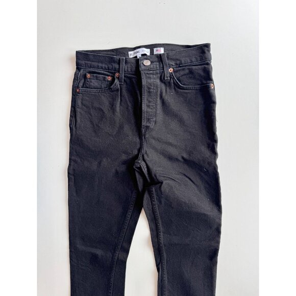 REDONE 90's Black High Rise Skinny Leg Ankle Jeans, Size 28 - Picture 6 of 16